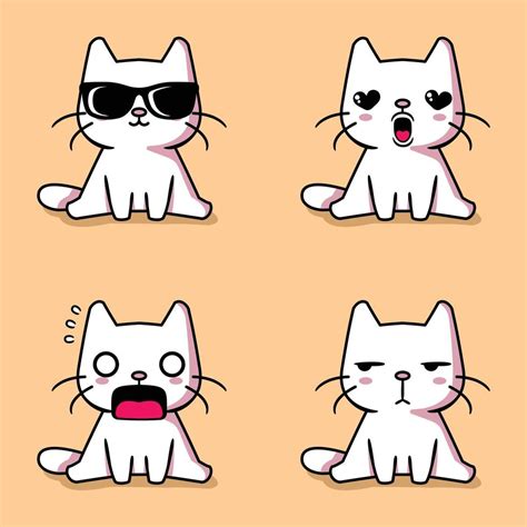 vector illustration of cute kitten emoji 13041628 Vector Art at Vecteezy