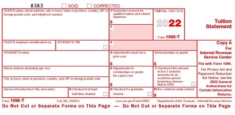 Form 1098t Printable - Printable Forms Free Online