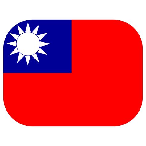 Flag of Taiwan in shape. Taiwan flag in shape. 25863103 PNG