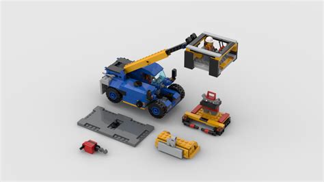 LEGO MOC 60324 - Telehandler with Working Platform, Shovel, Forklift ...