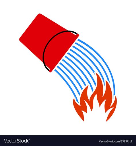 Fire bucket icon Royalty Free Vector Image - VectorStock