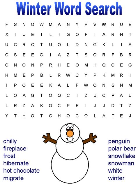 January Word Search Free Printable - Printable Word Searches