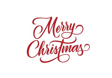 Vector Merry Christmas hand lettering in decorative calligraphic style ...