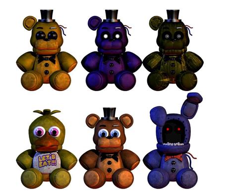 🌟Fnaf 2 Plushies (C4D)🌟 by Leuhan The Fox | FNaF Amino [ Español ] Amino