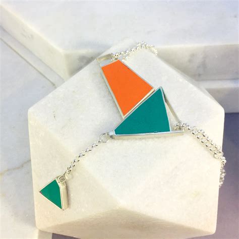 Magnetic - Reversible Necklace - 24 combinations - orange, grey, blue ...