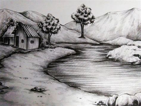 de ART | Nature art drawings, Landscape pencil drawings, Beauty art ...