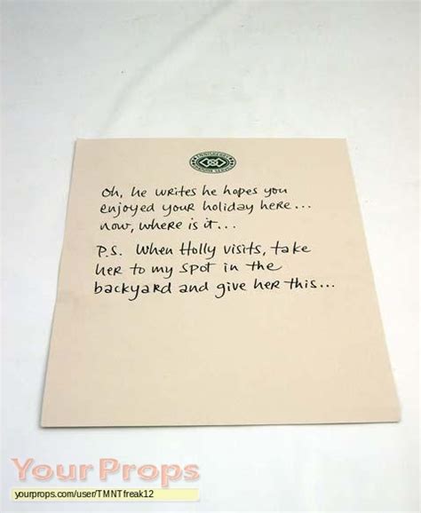 P.S. I Love You Original Gerard Butler Letter original movie prop