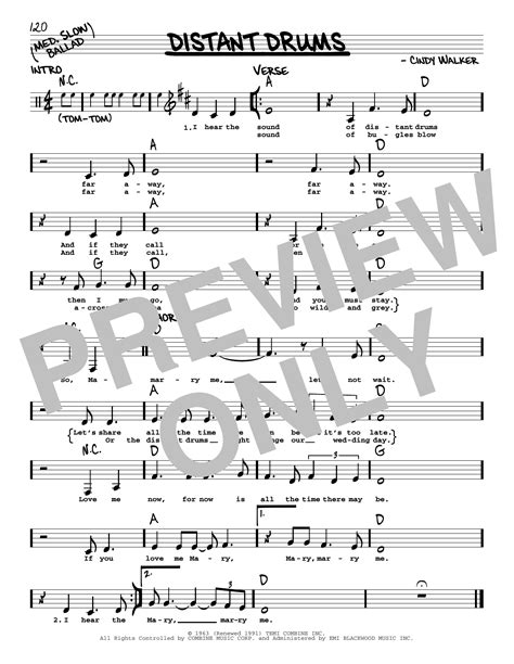 Jim Reeves 'Distant Drums' Sheet Music and Printable PDF Music Notes ...