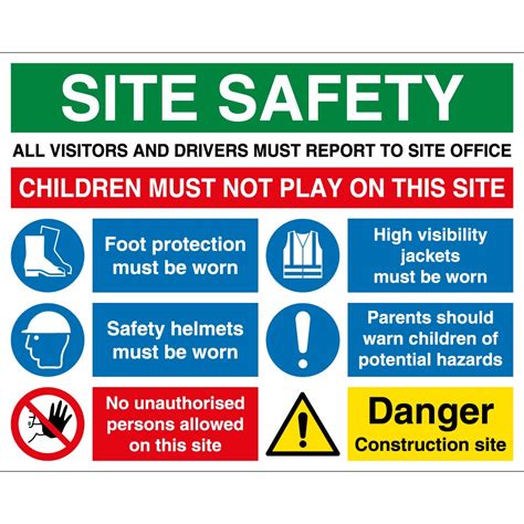 Construction Safety Posters Construction Site Safety Posters Danger ...