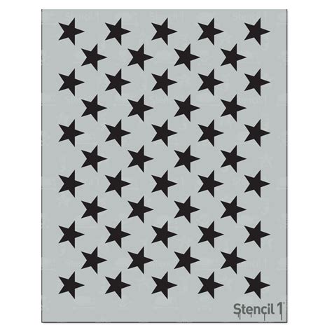 50 Stars Stencil (8.5" x 11") | Stencil 1