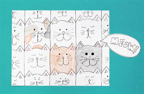 Easy Cat Tessellation Art Activity