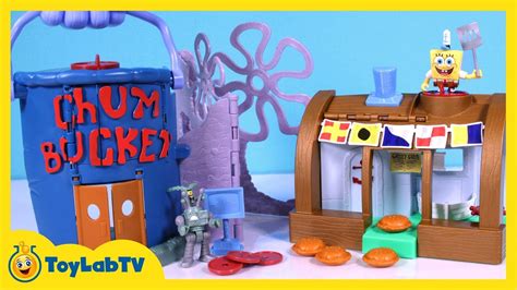 SpongeBob Krusty Krab Chum Bucket Launcher Playset with SpongeBob ...