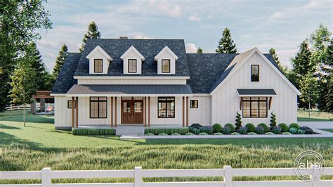 1 Story Modern Farmhouse Plan with Open floor plan and Bonus