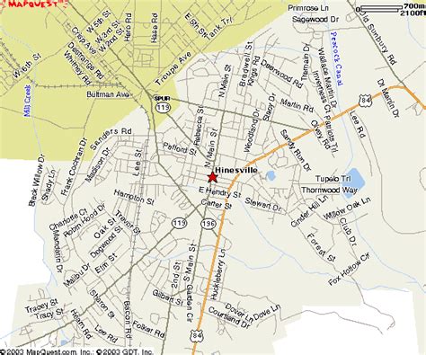 Hinesville Ga downtown maps