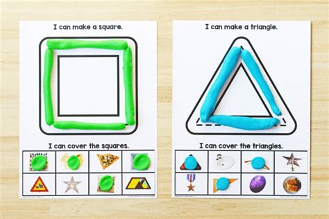 Printable Play Dough Mats Shapes