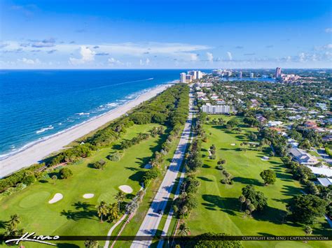 Boca Raton Florida Aerial from Park Lake and Inlet | Royal Stock Photo