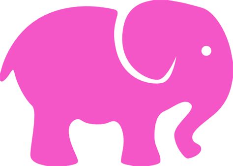 Pink Elephant Simple Clip Art at Clker.com - vector clip art online ...