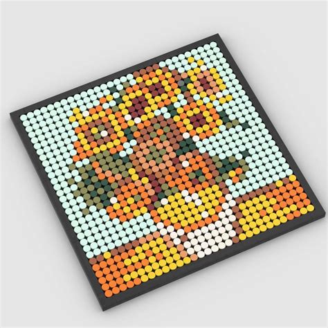 LEGO MOC MOSAIC-004-Sunflowers by uminuo | Rebrickable - Build with LEGO