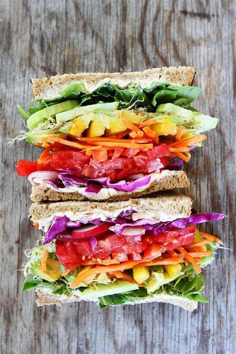 Rainbow Vegetable Sandwich Recipe