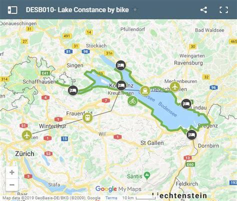 Lake Constance Cycle Route Map | Dakota Map