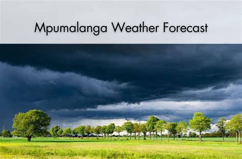 Mpumalanga Weather: Clouds and THUNDERSHOWERS today