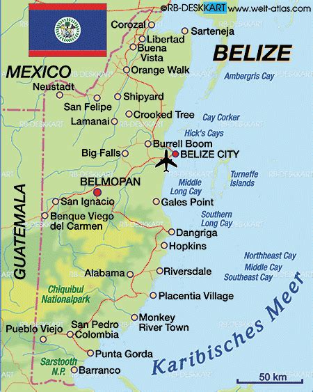 Mayan Ruins In Belize Map