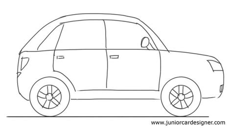 Car Sketch Side View Sketch Coloring Page