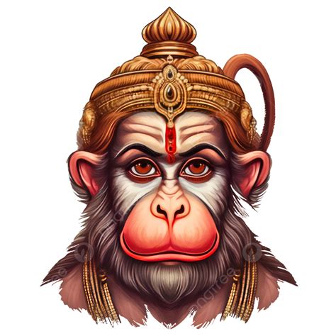 Lord Hanuman Face Ai Artwork, Lord Hanuman, Bajrangbali, Hanuman Ji PNG ...