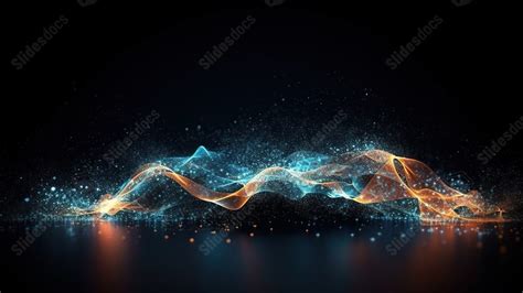 An Abstract Digital Wave Forming Black Powerpoint Background For Free ...