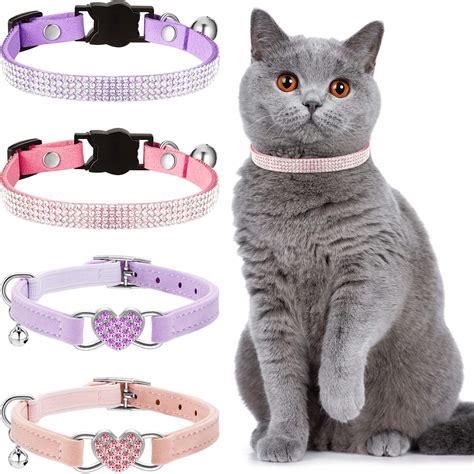 Rhinestone Cat Collar Heart Bling Breakaway Cat Collar Best Offer ...