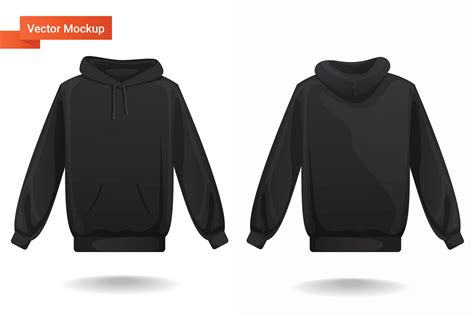 Black Hoodie Mockup Vector Art, Icons, and Graphics for Free Download