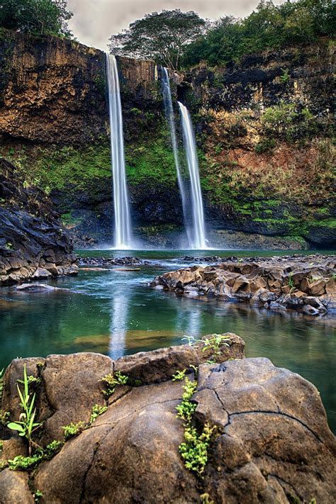 Waialua Falls I | Waterfall, Beautiful waterfalls, Landscape