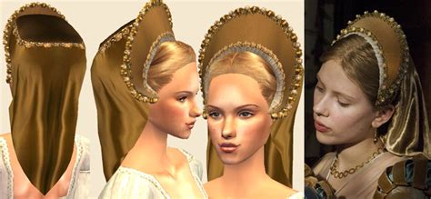 Mod The Sims - 4 Tudor headdresses- inspired by "The other Boleyn girl"