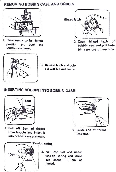 Singer Sewing Machine Bobbin Case Diagram