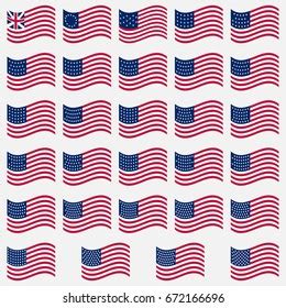 Evolution Flag 1775 Till Now American Stock Vector (Royalty Free ...