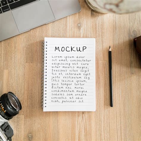 Free Top View Of Desk Concept Mock-Up Psd – CreativeBooster