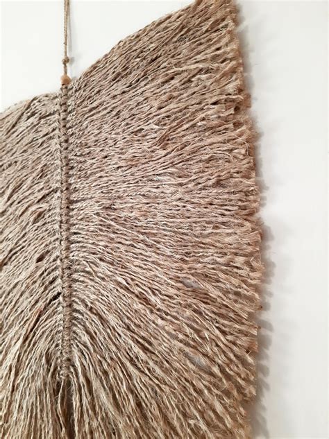 Deepb Jute Wall Decor Handmade Jute Feather Natural Wall Art Jute Wall ...