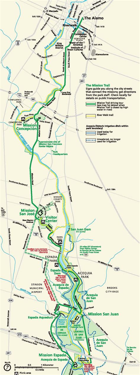 San Antonio Mission Trail Map - Maping Resources