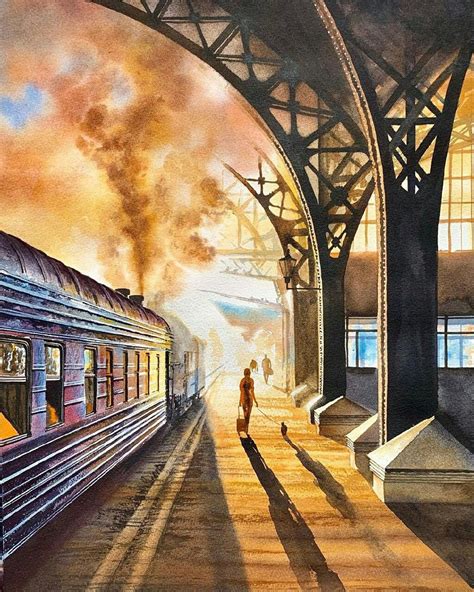 Igor Dubovoy | Painting station, Train art, Landscape art