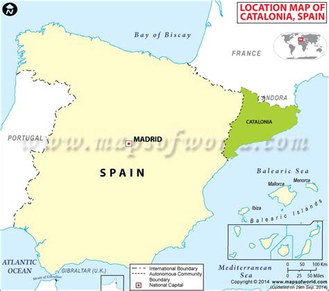 Where is Catalonia, Location of Catalonia in Spain Map