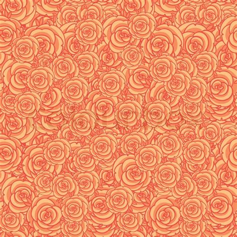 Cute orange floral seamless pattern background | Stock Vector | Colourbox