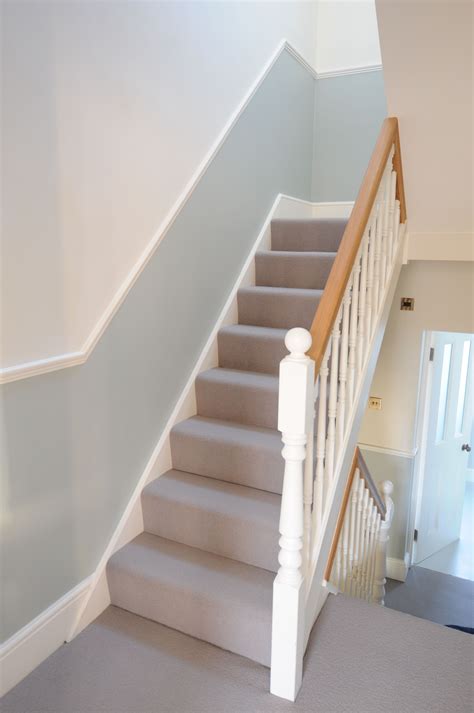 Dado rails and replaced handrails and spindles | Dado rail, Hallway ...