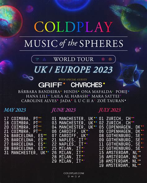 Coldplay on Twitter: "💫 UK / EU tour support acts announced ♾ Infinity ...