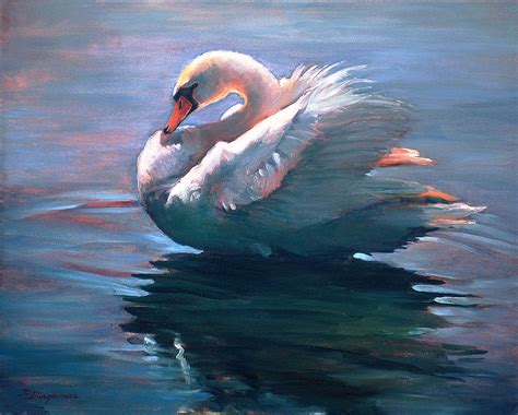 Swan Fidelity White Swan Painting Aquarelle De Cygne ...