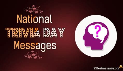 National Trivia day Messages, Quotes and Greetings – January 4