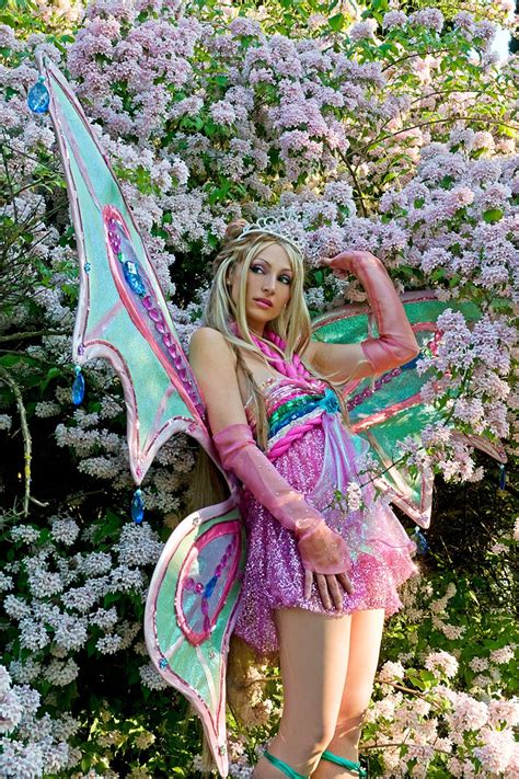 Fairy Club Flora Cosplay Costume Pink Dress With Wings Fairy Costume ...