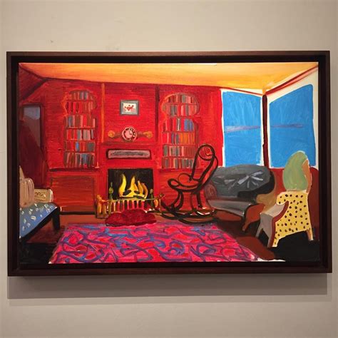 David Hockney's Beach House By Day (1990) depicts the fire lit living ...