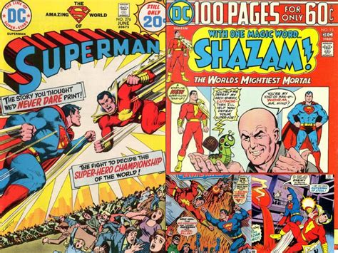 Dave's Comic Heroes Blog: Superman Vs. Shazam The Teasers