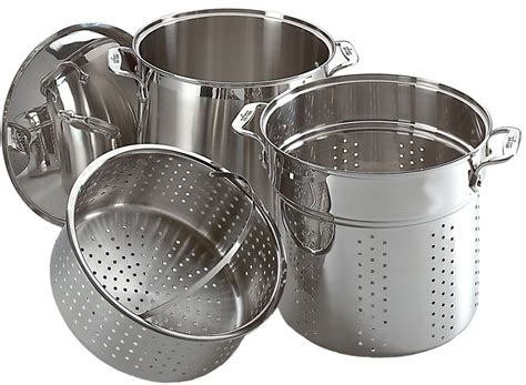 All-Clad 59912 stainless steel 12-quart stock pot with steamer and ...