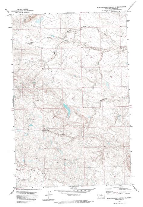 Fort Belknap Agency Se topographic map, MT - USGS Topo Quad 48108c7